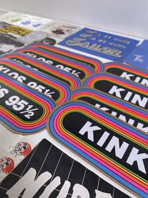 Lot 128 - STICKERS / AAA PASS COLLECTION - C 1970S-90S - INC THE KINKS.