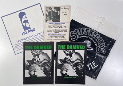 Lot 546 - THE DAMNED - MEMORABILIA INC NEW ROSE FOOTBALL PROGRAMME AD.