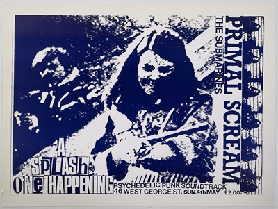 Lot 174 - PRIMAL SCREAM - SPLASH ONE POSTER 1986.