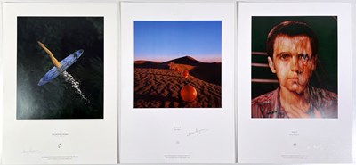 Lot 178 - STORM THORGERSON SIGNED ALBUM COVER PRINTS - THE NICE / PETER GABRIEL / RICK WRIGHT.