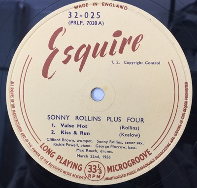 Lot 123 - SONNY ROLLINS - UK ESQUIRE LP RARITIES