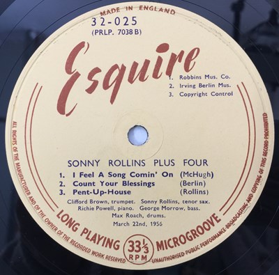 Lot 123 - SONNY ROLLINS - UK ESQUIRE LP RARITIES