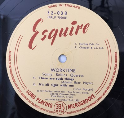 Lot 123 - SONNY ROLLINS - UK ESQUIRE LP RARITIES