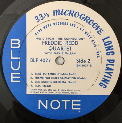 Lot 127 - FREDDIE REDD QUARTET WITH JACKIE MCLEAN - THE MUSIC FROM THE CONNECTION LP (ORGINAL US COPY - BLUE NOTE BLP 4027)