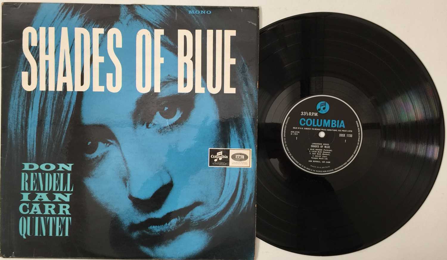 Lot 138 - DON RENDELL IAN CARR QUINTET - SHADES OF BLUE LP (ORIGINAL UK COPY - COLUMBIA 33SX 1733)