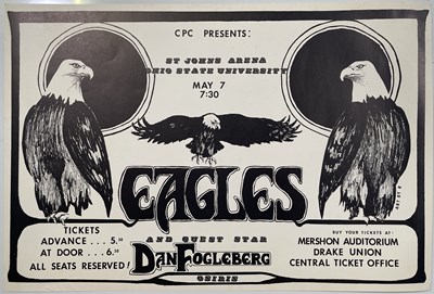 Lot 181 - THE EAGLES - 1975 CONCERT POSTER.