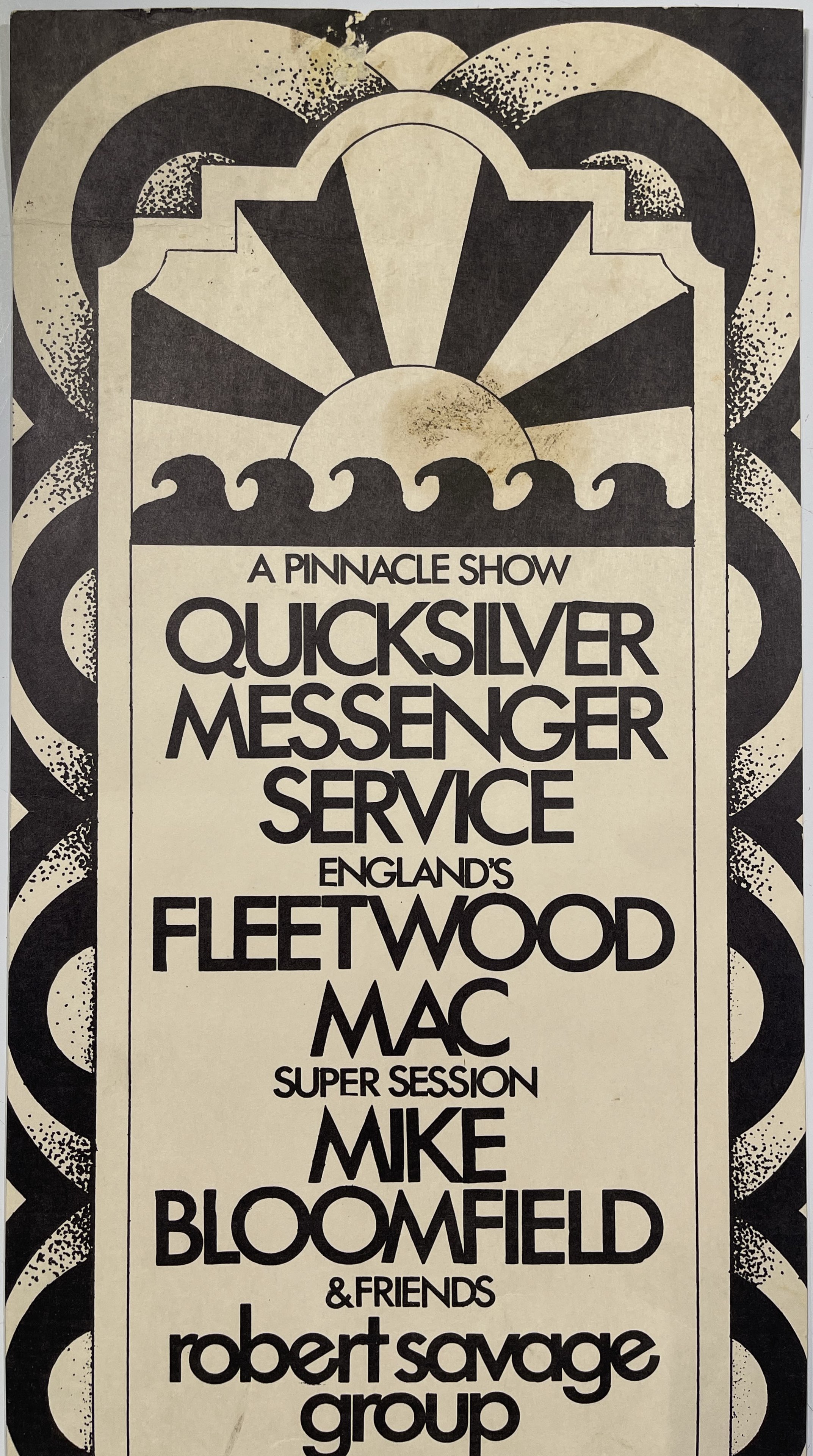 Lot 182 - FLEETWOOD MAC - 1971 US CONCERT POSTER.