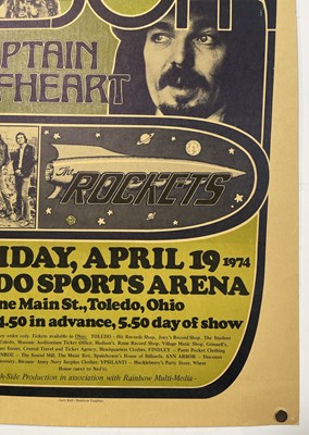 Lot 183 - CAPTAIN BEEFHEART / DR. JOHN / THE ROCKETS - 1974 CONCERT POSTER.