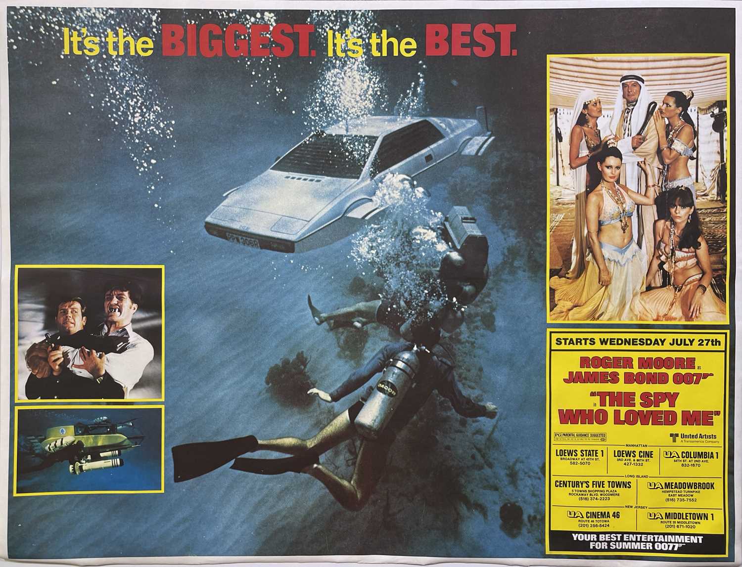 Lot 230 - JAMES BOND - THE SPY WHO LOVED ME (1977) - US DRIVE IN POSTER.