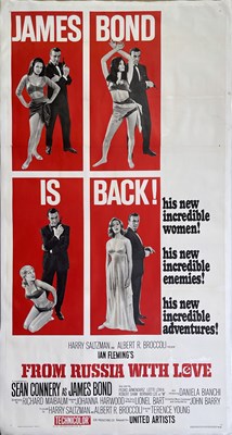 Lot 82 - JAMES BOND - FROM RUSSIA WITH LOVE (1963) - US THREE-SHEET POSTER.