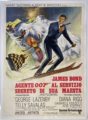 Lot 170 - JAMES BOND - ON HER MAJESTY'S SECRET SERVICE (1969) - ITALIAN TWO-SHEET POSTER.