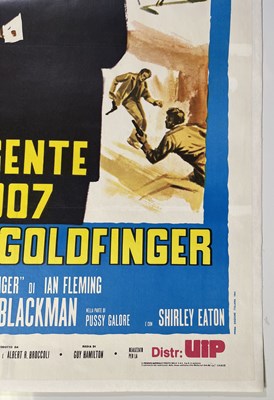 Lot 96 - JAMES BOND - GOLDFINGER (1964) ITALIAN TWO-SHEET POSTER.