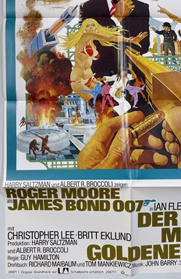 Lot 201 - JAMES BOND - THE MAN WITH THE GOLDEN GUN (1974) - ORIGINAL GERMAN POSTER.