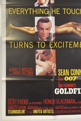 Lot 98 - JAMES BOND - GOLDFINGER (1964) - US ONE SHEET POSTER.