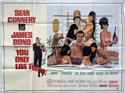 Lot 130 - JAMES BOND - YOU ONLY LIVE TWICE (1967) US DRIVE IN BILLBOARD POSTER.