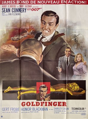 Lot 102 - JAMES BOND - GOLDFINGER (1964) - FRENCH GRANDE REISSUE POSTER.