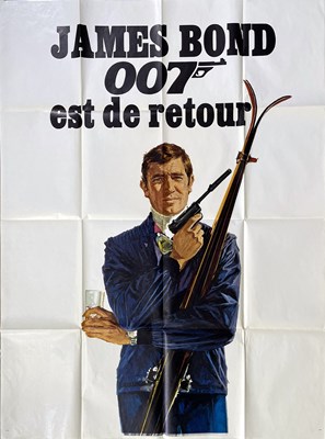 Lot 173 - JAMES BOND - ON HER MAJESTY'S SECRET SERVICE (1969) FRENCH DOUBLE GRANDE POSTER.