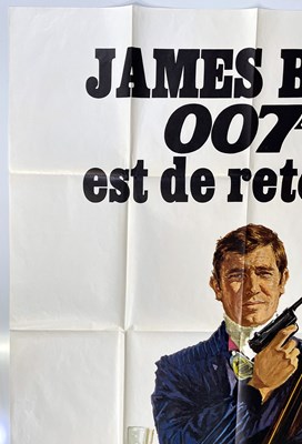 Lot 173 - JAMES BOND - ON HER MAJESTY'S SECRET SERVICE (1969) FRENCH DOUBLE GRANDE POSTER.