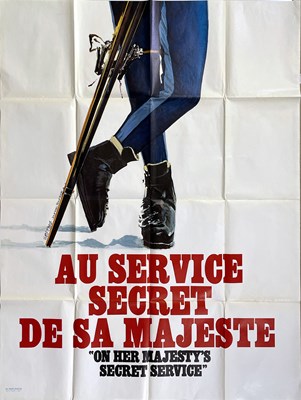 Lot 173 - JAMES BOND - ON HER MAJESTY'S SECRET SERVICE (1969) FRENCH DOUBLE GRANDE POSTER.