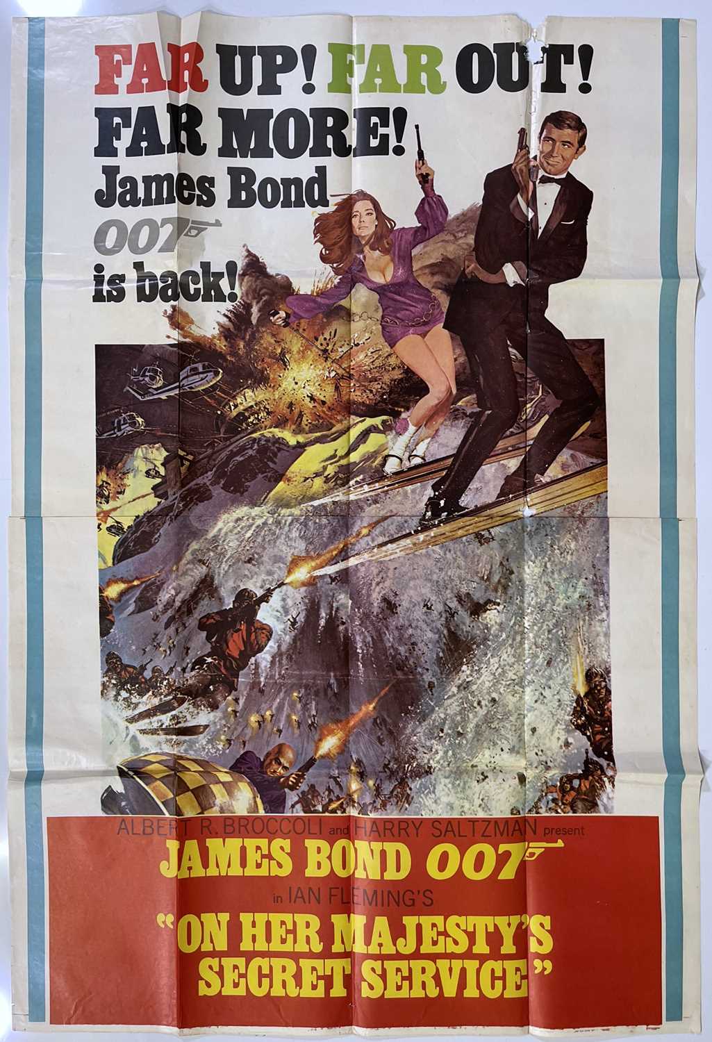 Lot 174 - JAMES BOND - ON HER MAJESTY'S SECRET SERVICE (1969) US SUBWAY POSTER.