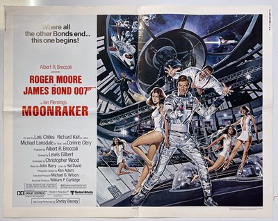 Lot 253 - JAMES BOND - MOONRAKER (1979) US HALF SHEET POSTER.