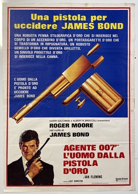 Lot 211 - JAMES BOND- THE MAN WITH THE GOLDEN GUN (1974) - ITALIAN ONE SHEET POSTER.