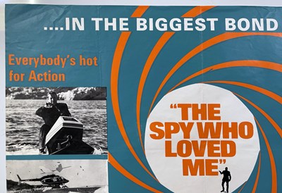 Lot 231 - JAMES BOND - THE SPY WHO LOVED ME (1977) - FULL SET OF FIVE RARE 'MARLER HAYLEY' ADVERTISING POSTERS. THE SPY WHO LOVED ME (1977) SET OF FIVE POSTERS, BRITISH ODEON MARLER HALEY.