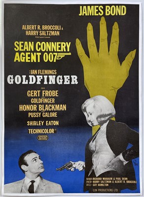 Lot 100 - JAMES BOND - GOLDFINGER (1964) - SWEDISH FILM POSTER.