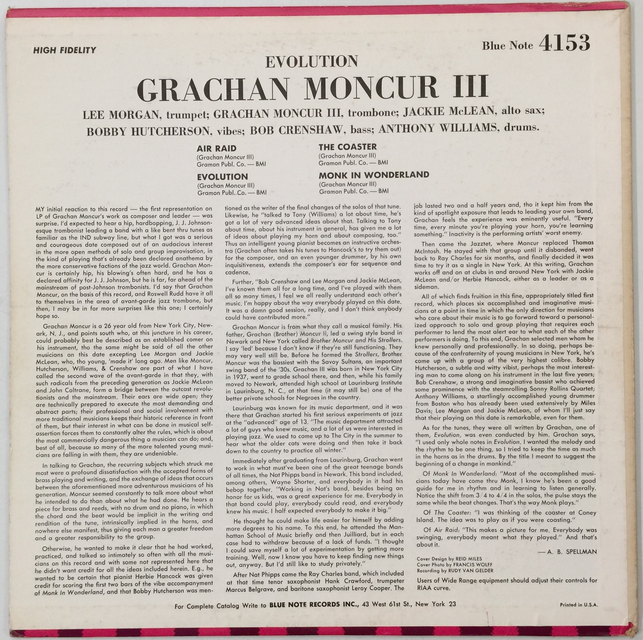 Lot 51 - GRACHAN MONCUR III - EVOLUTION LP (US MONO OG