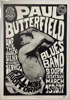 Lot 134 - SAN FRANCISCO / PSYCH POSTER - PAUL BUTTERFIELD BLUES BAND / WES WILSON / FAMILY DOG.