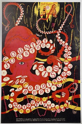 Lot 188 - SAN FRANCISCO / PSYCH POSTER - COUNTRY JOE AND THE FISH / INCREDIBLE STRING BAND- BILL GRAHAM.