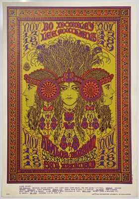 Lot 195 - SAN FRANCISCO / PSYCH POSTER - FAMILY DOG - BO DIDDLEY - W HENRY DESIGN.