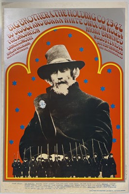 Lot 197 - SAN FRANCISCO / PSYCH POSTER - BIG BROTHER AND THE HOLDING CO / BO DIDDLEY - FRIED DESIGN / FAMILY DOG 1967 POSTER.