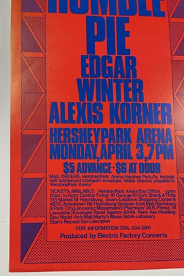 Lot 200 - HUMBLE PIE / ALEXIS KORNER ETC - ORIGINAL 1972 ELECTRIC FACTORY CONCERT POSTER.