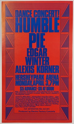 Lot 200 - HUMBLE PIE / ALEXIS KORNER ETC - ORIGINAL 1972 ELECTRIC FACTORY CONCERT POSTER.