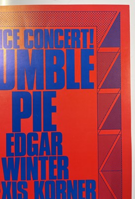 Lot 200 - HUMBLE PIE / ALEXIS KORNER ETC - ORIGINAL 1972 ELECTRIC FACTORY CONCERT POSTER.