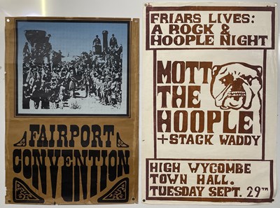 Lot 201 - MOTT THE HOOPLE  / FAIRPORT CONVENTION - ORIGINAL 1970S UK CONCERT POSTERS.