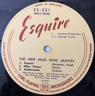 Lot 166 - THE NEW MILES DAVIS QUINTET - MILES LP (UK ESQUIRE - 32-021)