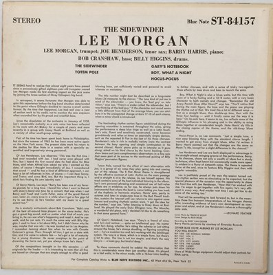 Lot 155 - LEE MORGAN - THE SIDEWINDER LP (ORIGINAL US BLUE NOTE STEREO COPY - BST 84157)