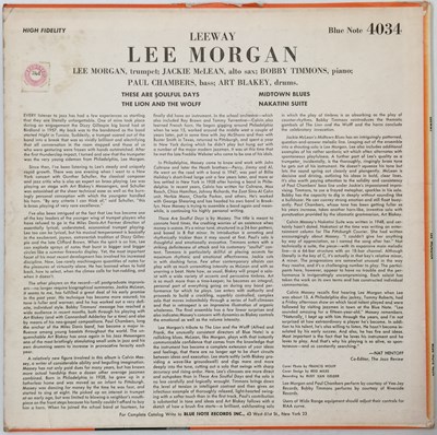 Lot 156 - LEE MORGAN - LEE-WAY LP (ORIGINAL US BLUE NOTE MONO COPY - BLP 4034)