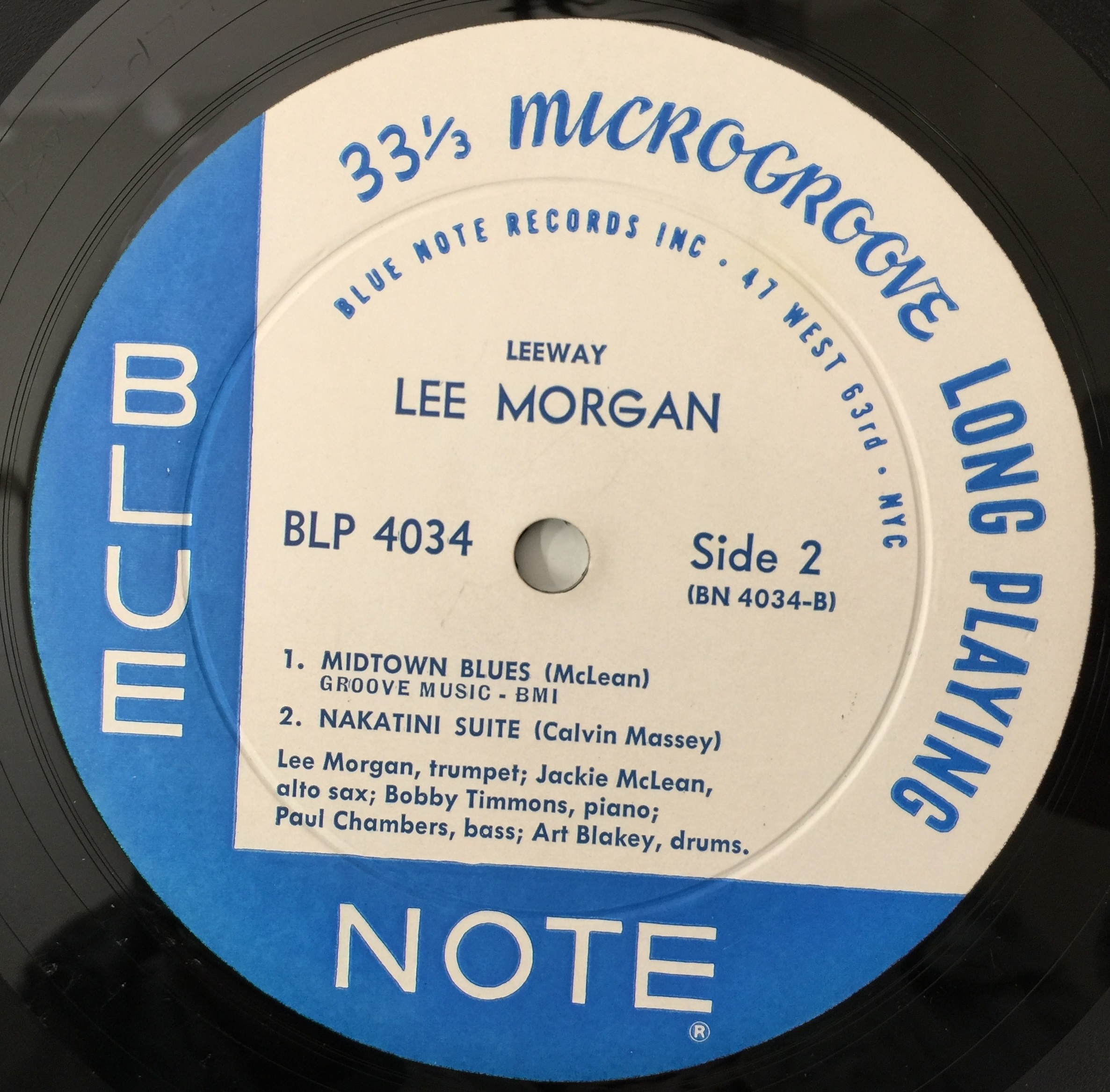 Lot 156 - LEE MORGAN - LEE-WAY LP (ORIGINAL US BLUE