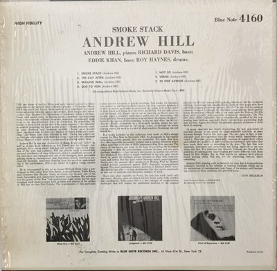 Lot 176 - ANDREW HILL - SMOKESTACK LP (US MONO OG - BLUE NOTE - BLP 4160)