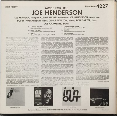 Lot 178 - JOE HENDERSON - MODE FOR JOE LP (US MONO OG - BLUE NOTE - BLP 4227)