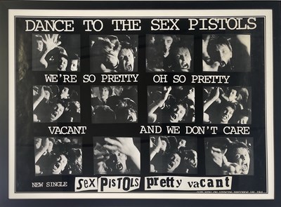 Lot 77 - THE SEX PISTOLS - ORIGINAL 1977 PRETTY VACANT PROMOTIONAL POSTER.
