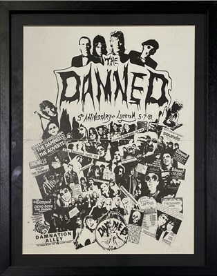 Lot 29 - THE DAMNED - 5TH ANNIVERSARY LYCEUM POSTER, 1981.