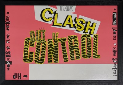 Lot 31 - THE CLASH - BLANK /  UNUSED OUT-OF-CONTROL TOUR POSTER.