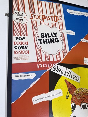 Lot 78 - THE SEX PISTOLS - ORIGINAL SILLY THING/WHO KILLED BAMBI PROMOTIONAL POSTER.