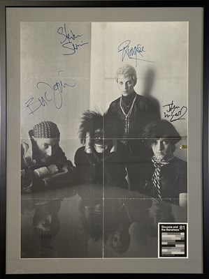 Lot 35 - SIOUXSIE AND THE BANSHEES - LARGE FULLY SIGNED 1981 JUJU POSTER.