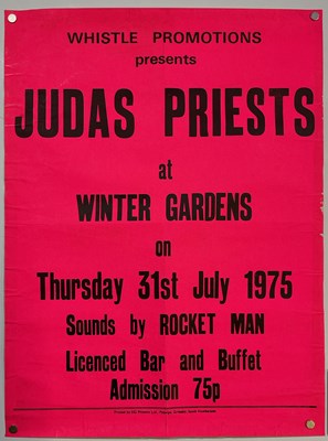 Lot 204 - JUDAS PRIEST - ORIGINAL 1975 CLEETHORPES CONCERT POSTER.