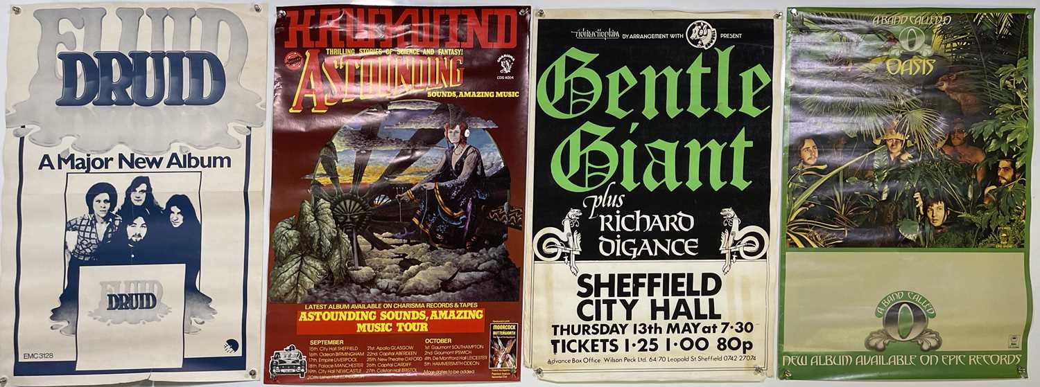 Lot 207 - 1970S POSTERS INC HAWKWIND / GENTLE GIANT CONCERT POSTER AND MORE.